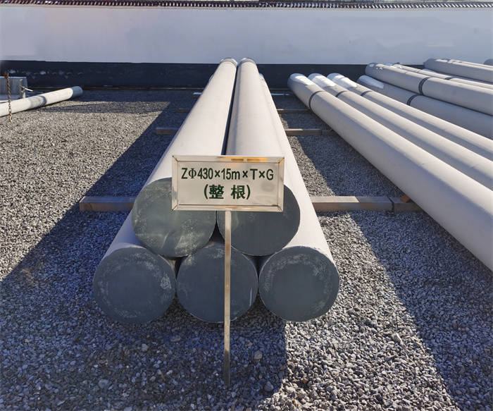 湖南430×15米×T×G终端电线杆